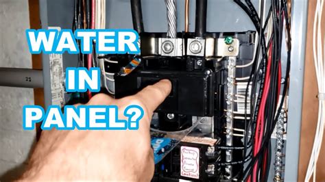 how is water coming in from my electrical box|water in electrical panel box.